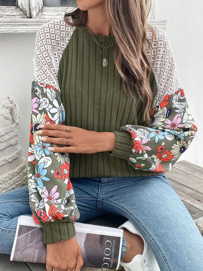 Women Floral Colourblocked T-shirt