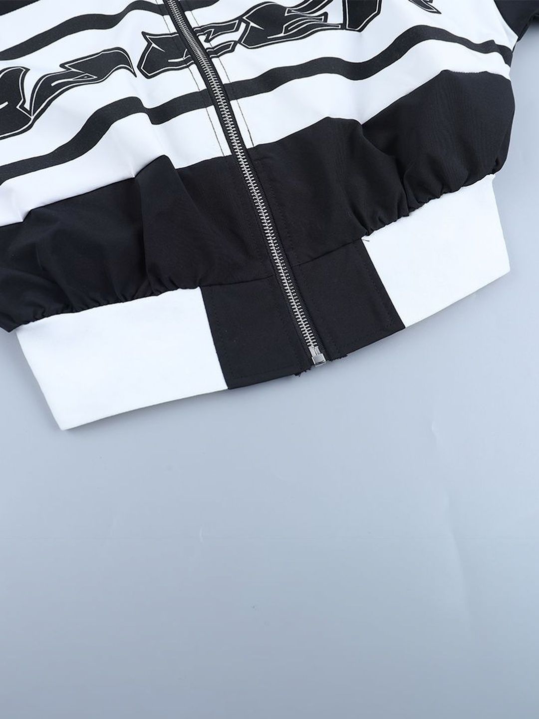 NOWI Women Colourblocked Crop Bomber Jacket