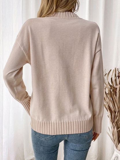 Women's Pink Pullover With Applique Detail Blend Printed