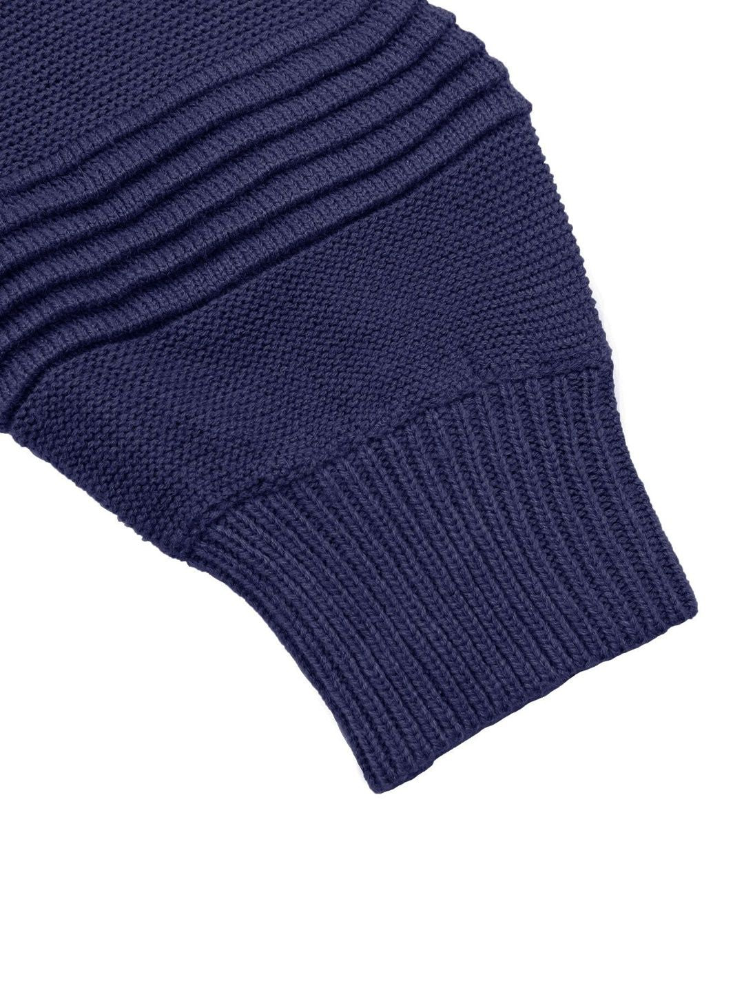 Women's Grey Nowi Women Ribbed Pullover Blend Printed