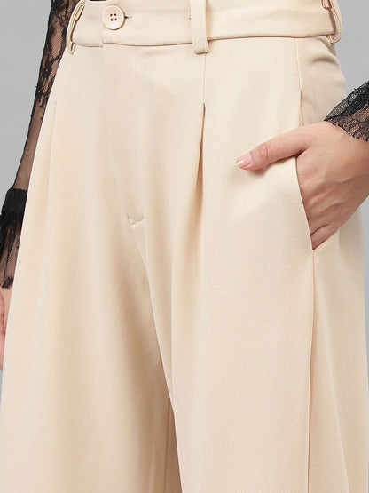 Women High-Rise Easy Wash Trousers