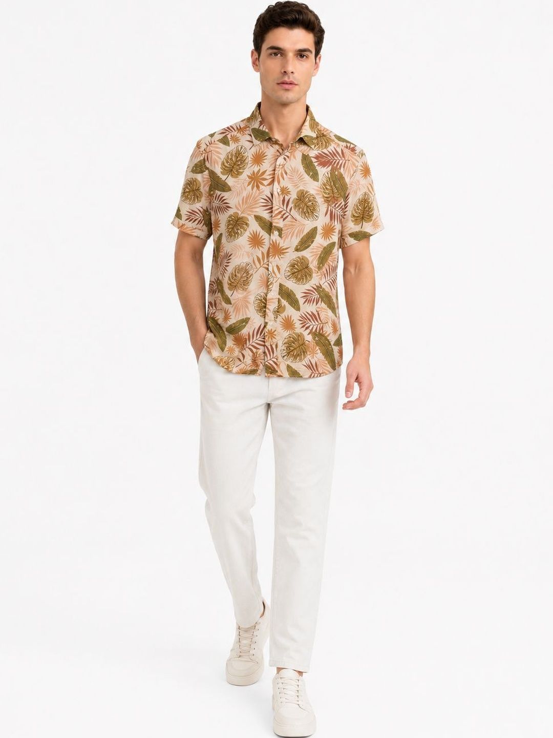 Men Comfort Floral Printed Casual Shirt