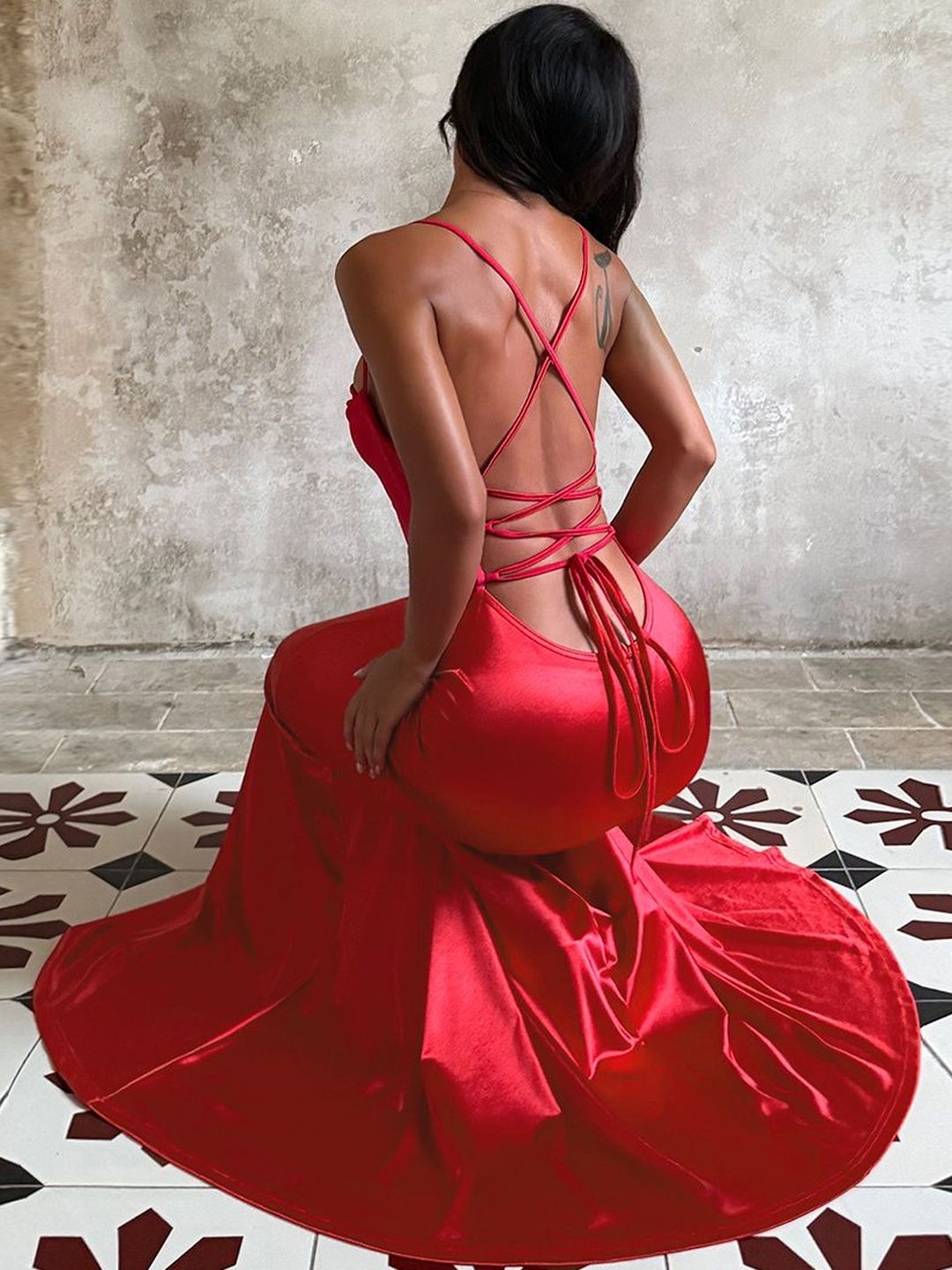 NOWI Cowl Neck Maxi Dress