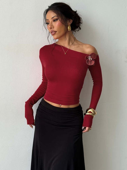One Shoulder Crop Top