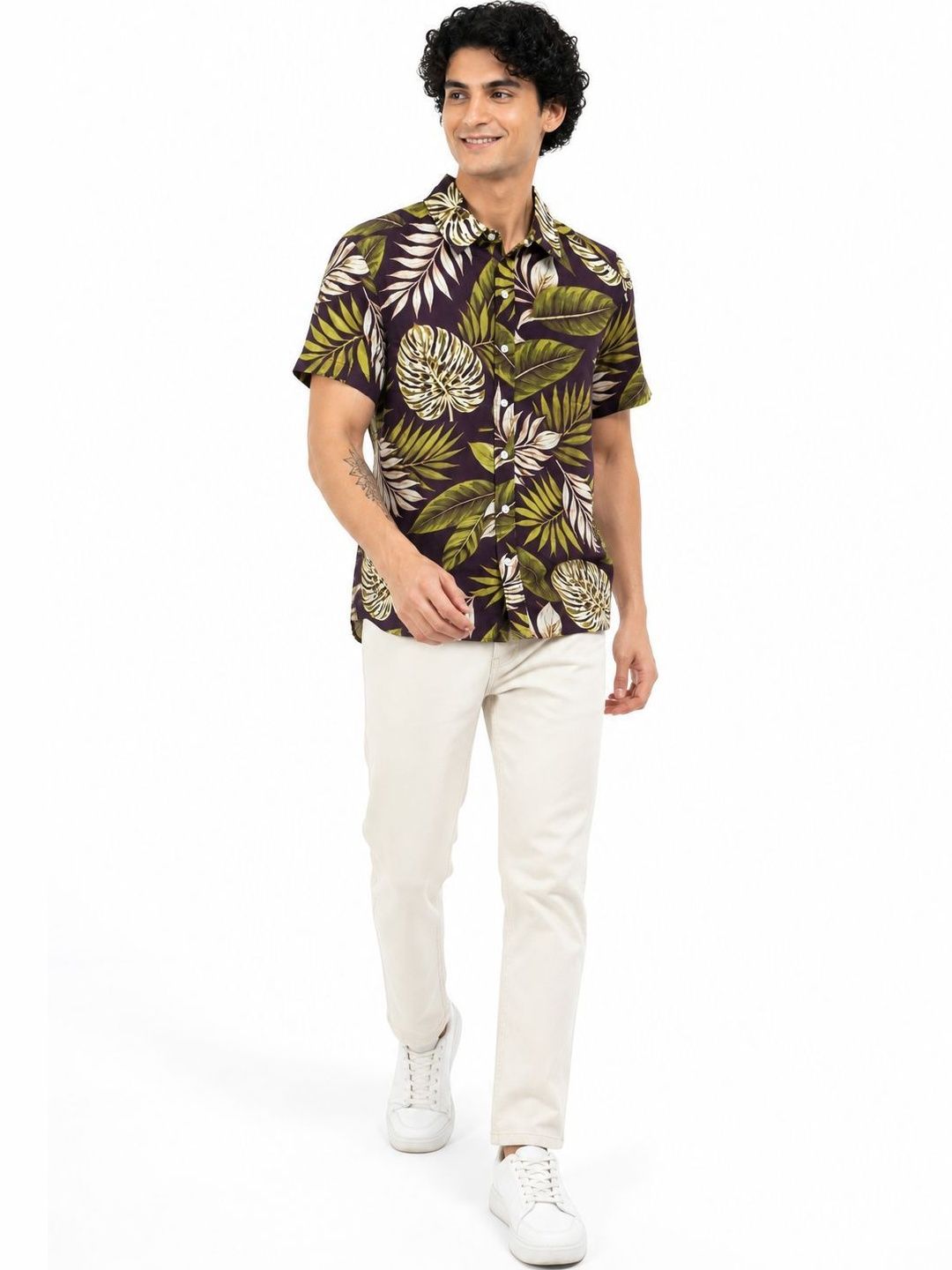 Men Comfort Floral Printed Casual Shirt