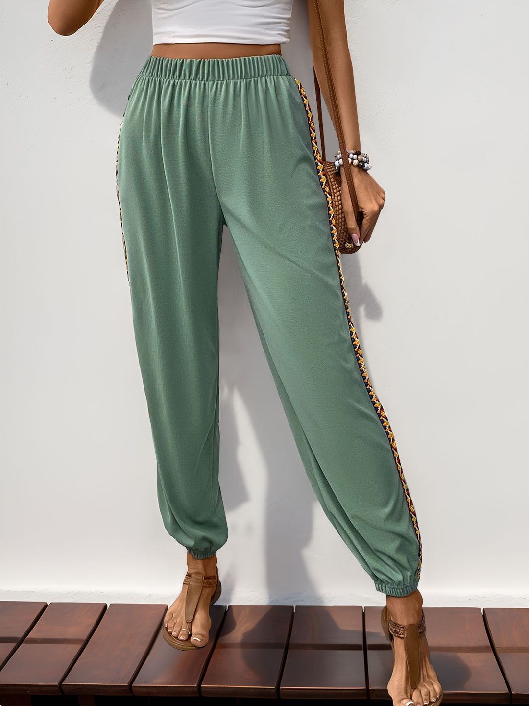 Women Textured Non Iron Trousers