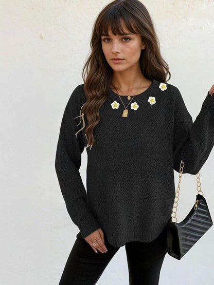 Women Pullover with Applique Detail