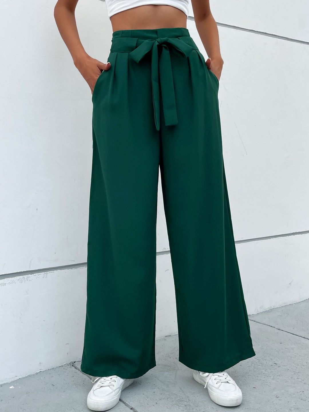Women Non Iron Pleated Trousers