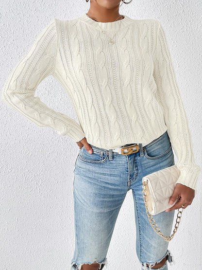 Women Cable Knit Pullover