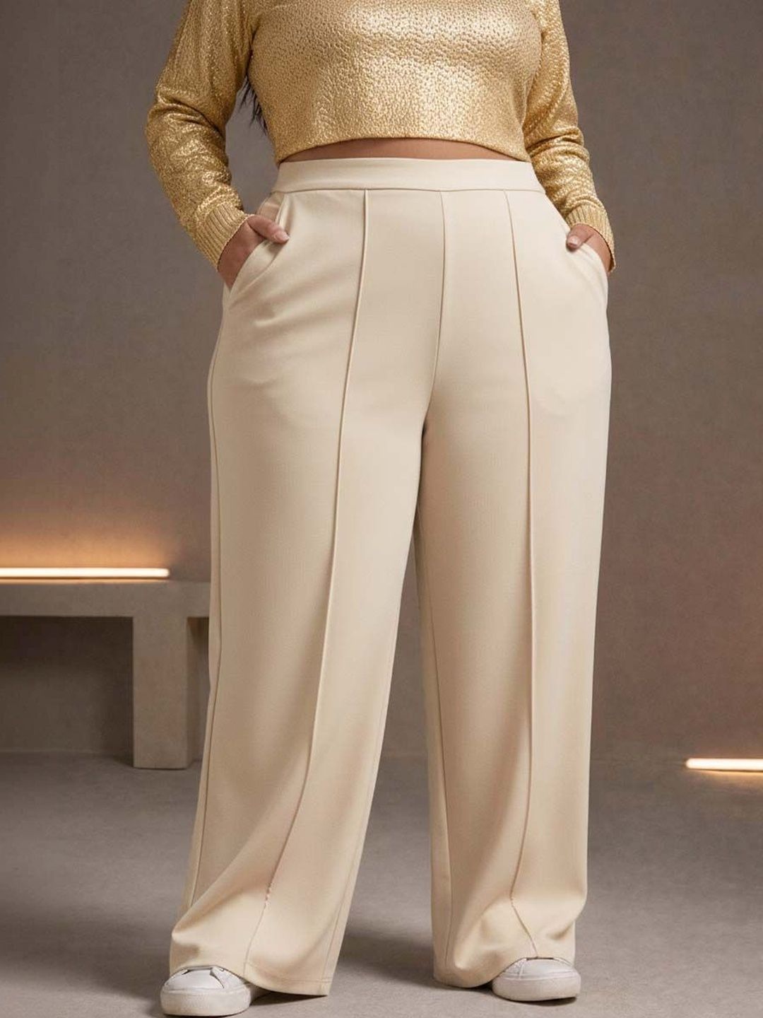 Women Wrinkle Free Trousers
