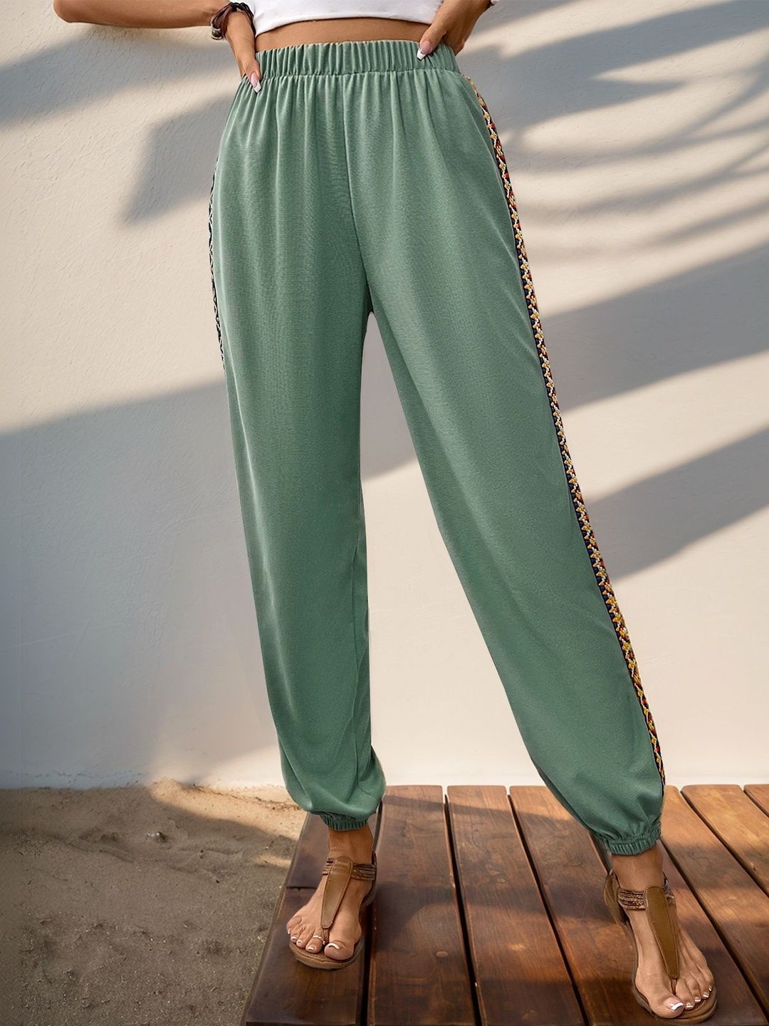Women Textured Non Iron Trousers