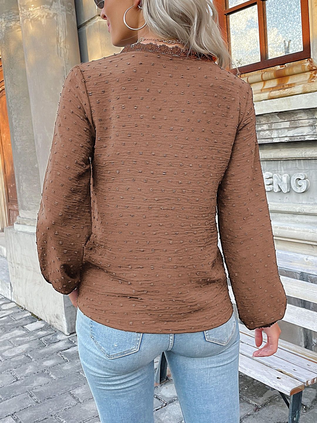 Women's Brown Cotton Top Printed Regular Fit