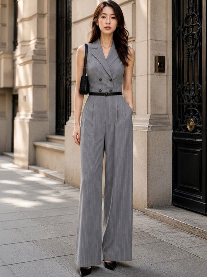 Striped Basic Jumpsuit
