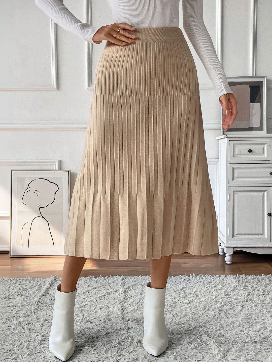 Pleated Midi Skirts