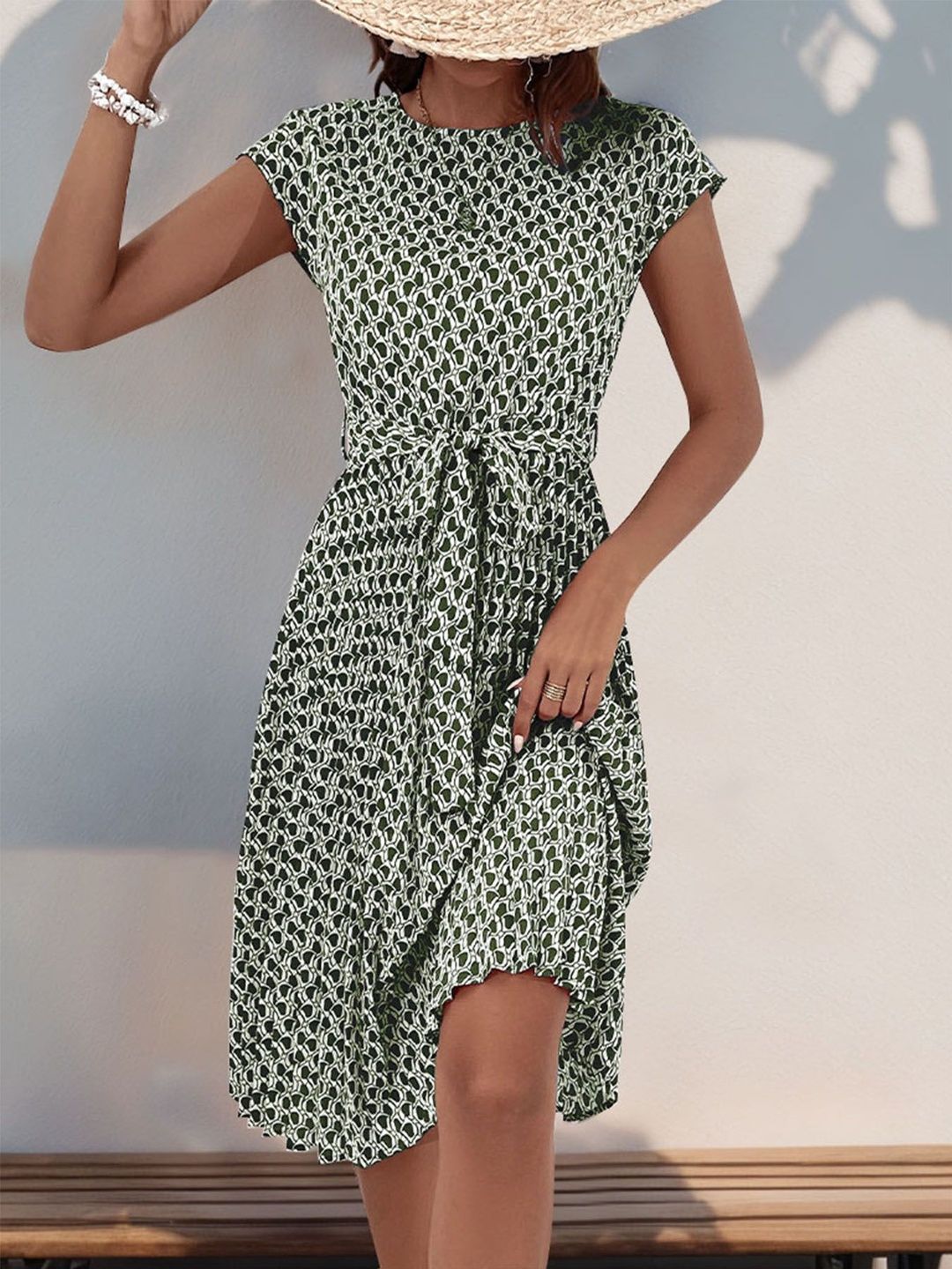 Print Fit & Flare Dress
