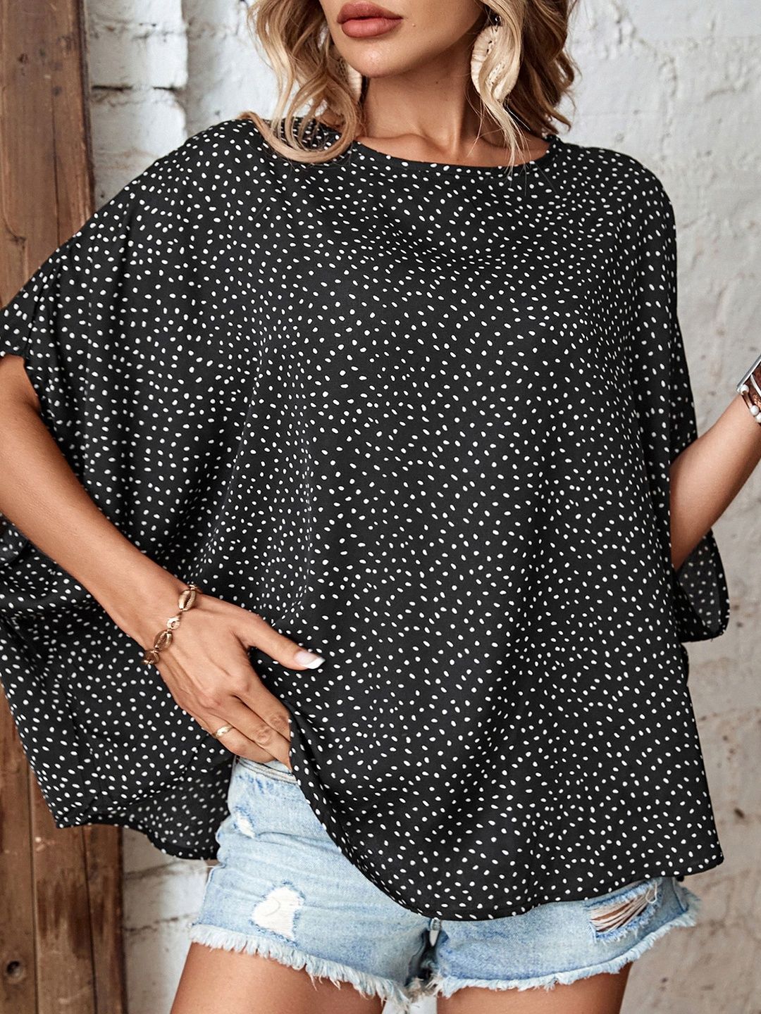 Polka Dot Print Top