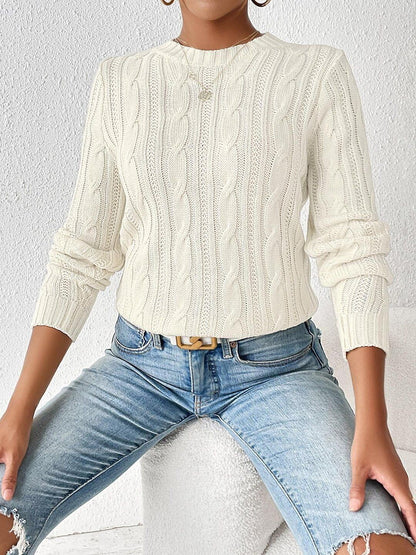 Women Cable Knit Pullover