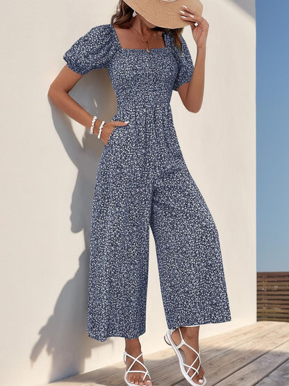 Printed Culotte Jumpsuit
