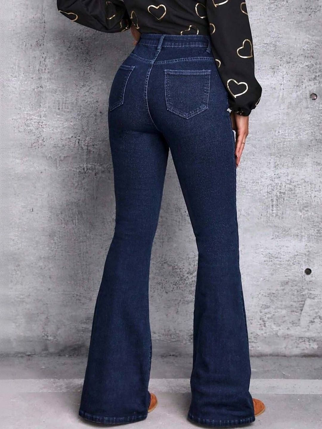Women Flared High-Rise Stretchable Jeans