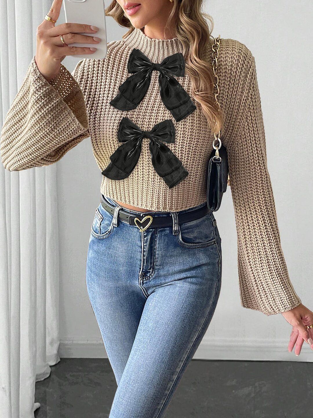 Women Ribbed Crop Pullover