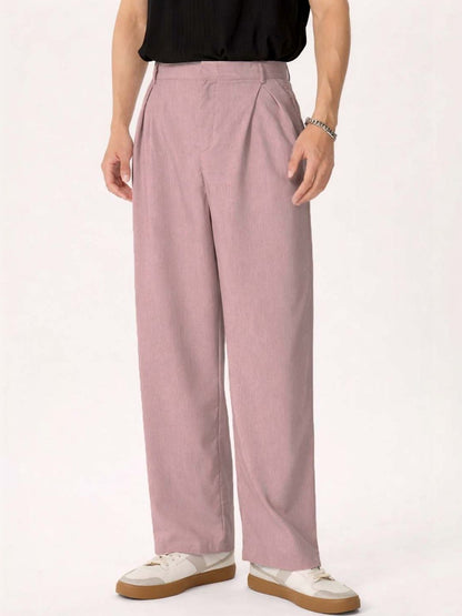 Men Wrinkle Free Pleated Trousers