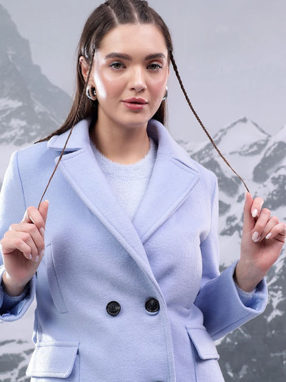 Women Notched Lapel Double-Breasted Casual Blazers