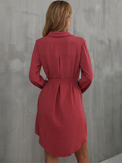 Women's Red Shirt Dress
