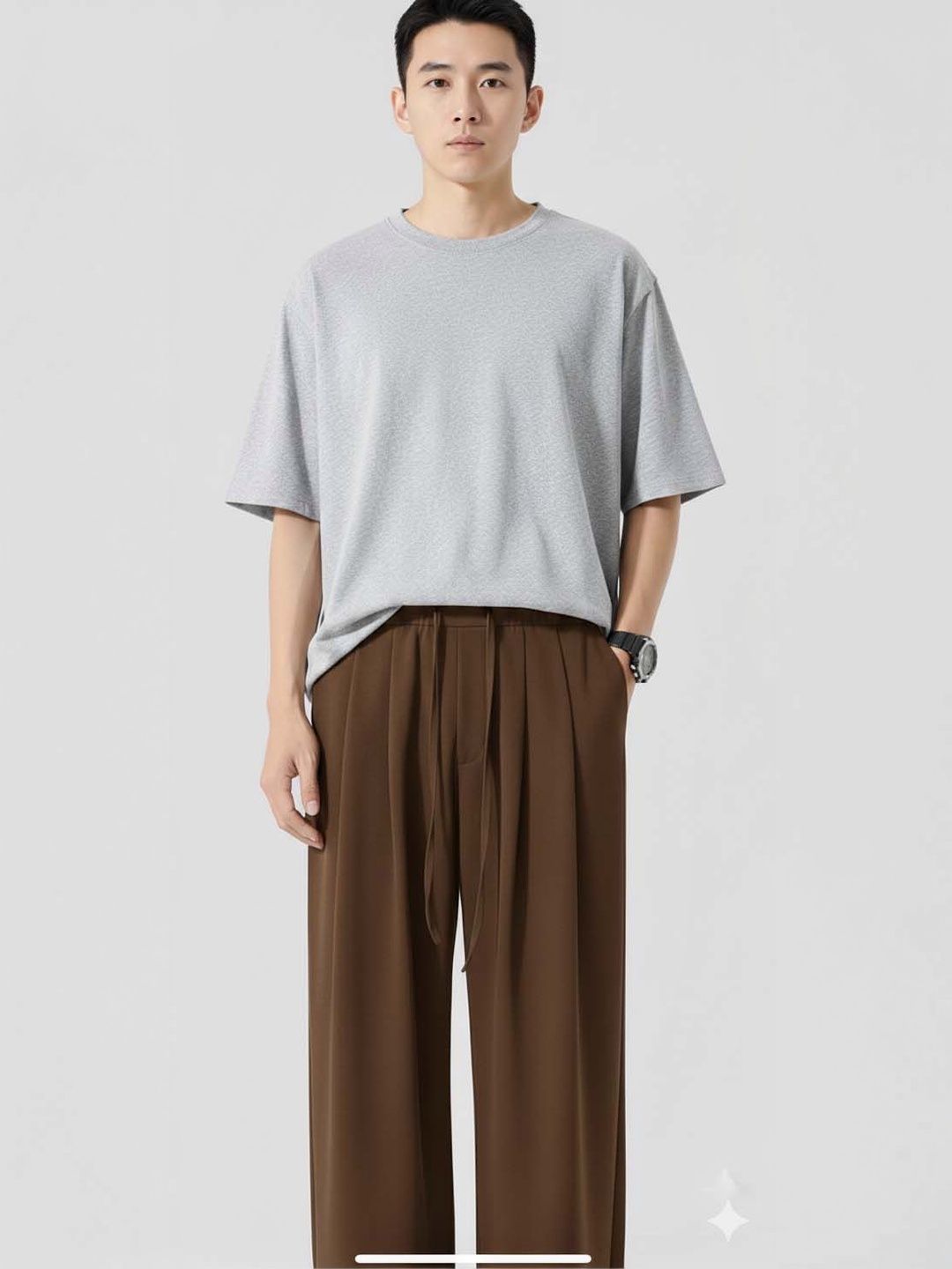 Men Wrinkle Free Pleated Trousers