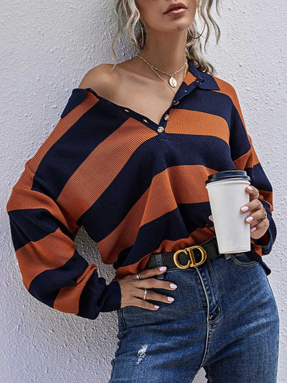 Women Striped Sweatshirt