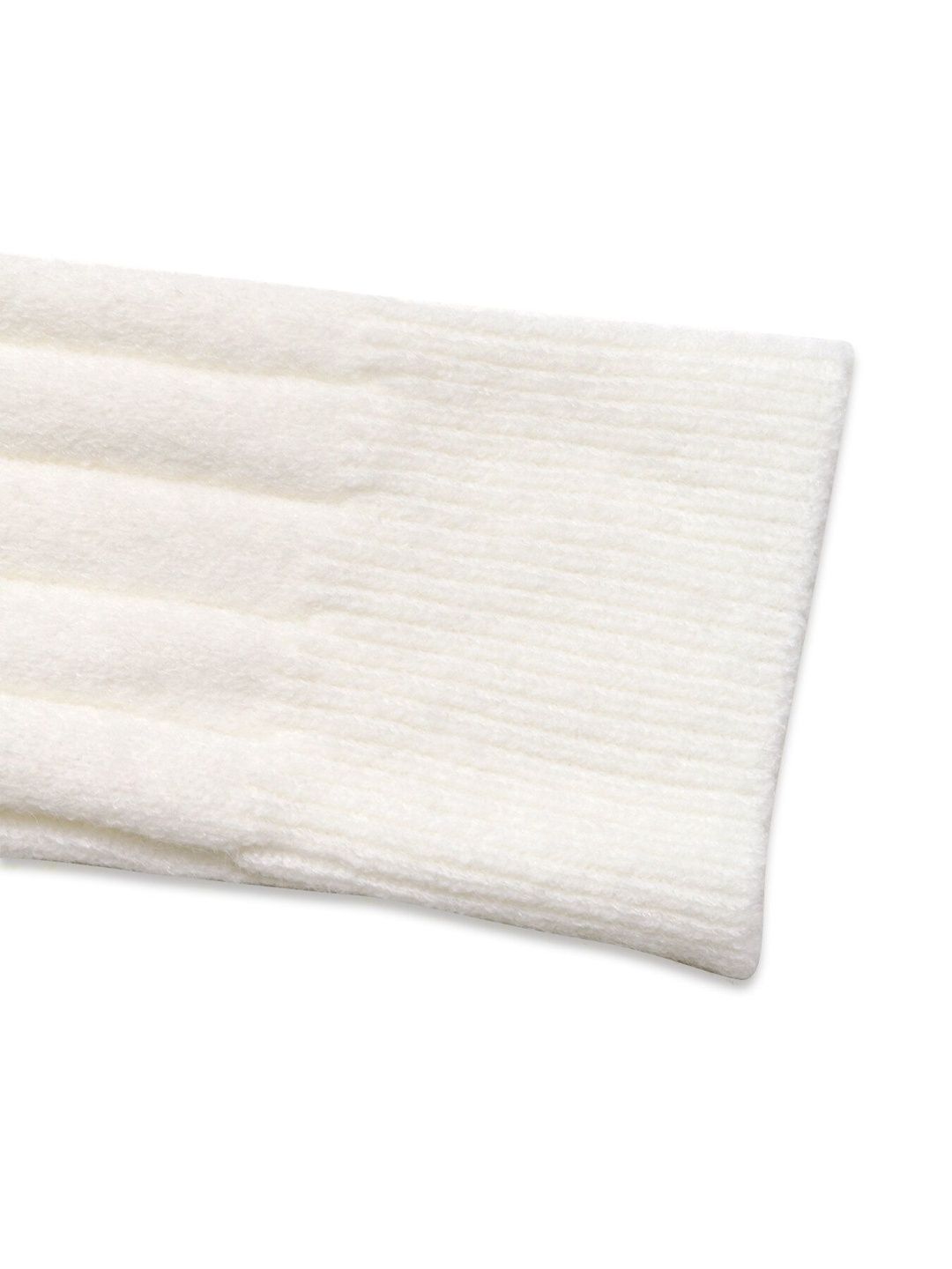 Women's White Ribbed Cardigan Blend