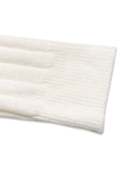 Women's White Ribbed Cardigan Blend