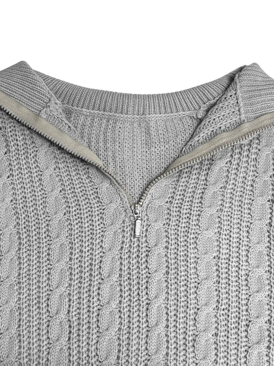 Women's Grey Cable Knit Pullover