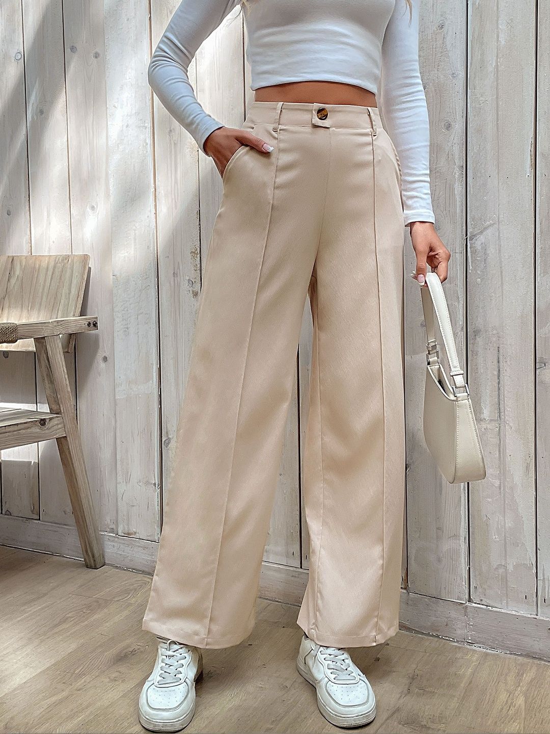 Women High-Rise Non Iron Trousers