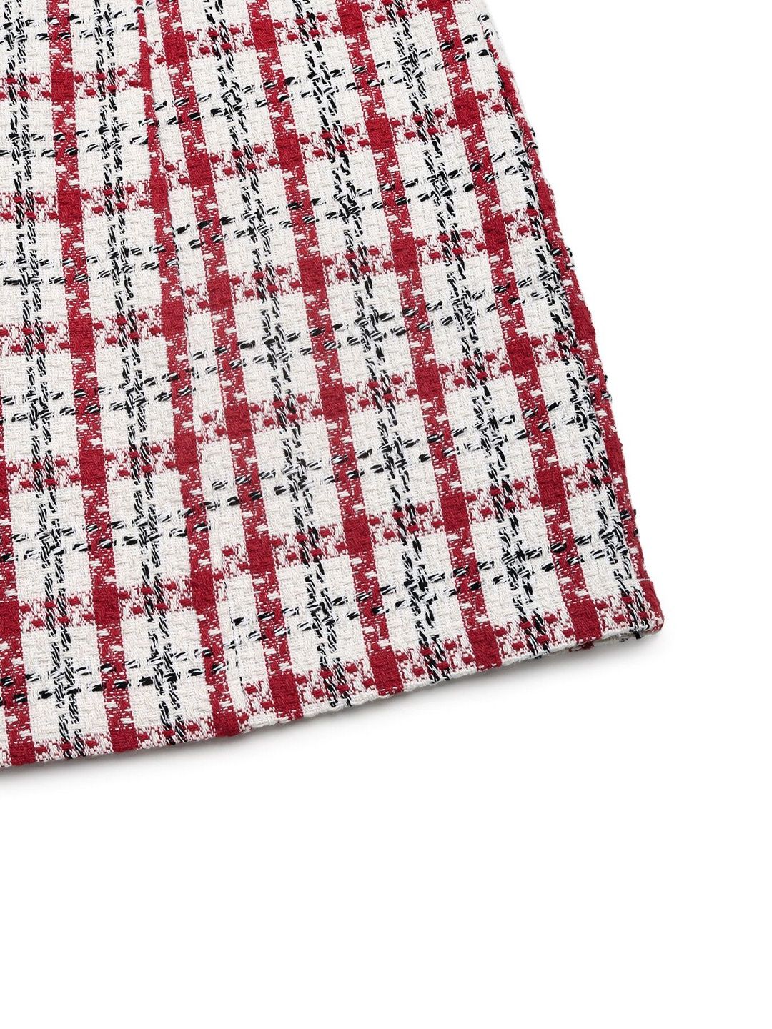 Women's Red Checked Pinafore Dress