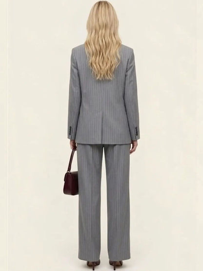 Striped Coat with Trousers