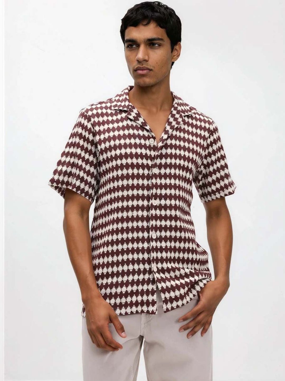 Printed Casual Shirt cotton Short Sleeve - Nowi Korean Fashion