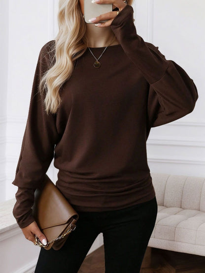 NOWI Batwing Sleeve Cotton Top