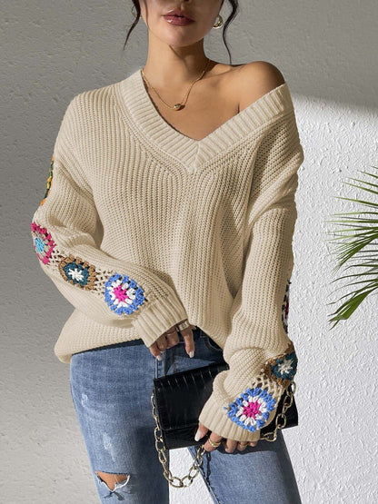 Women Colourblocked Ribbed Pullover