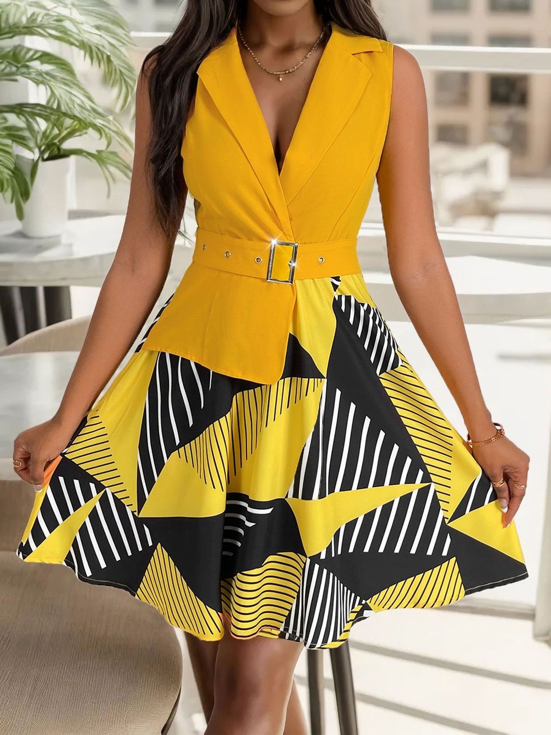 Print Fit & Flare Dress
