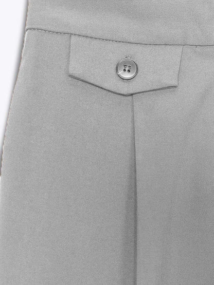 Women High-Rise Pleated Trousers
