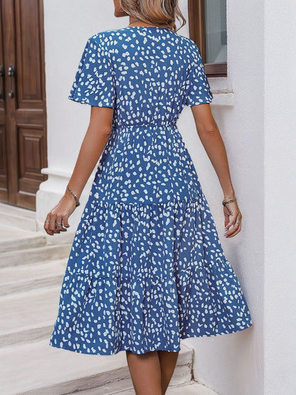 Print Fit & Flare Midi Dress