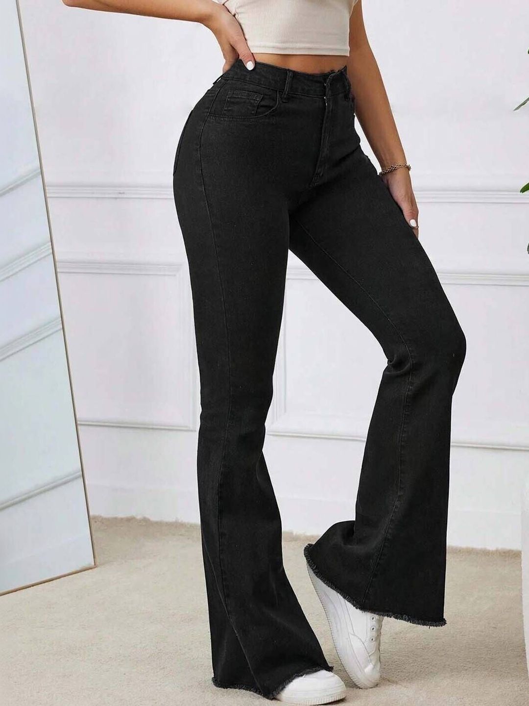 Women Bootcut High-Rise Stretchable Jeans