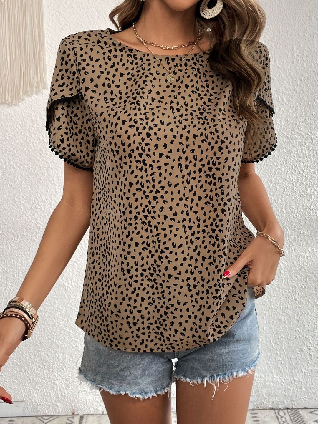 Animal Print Cotton Top