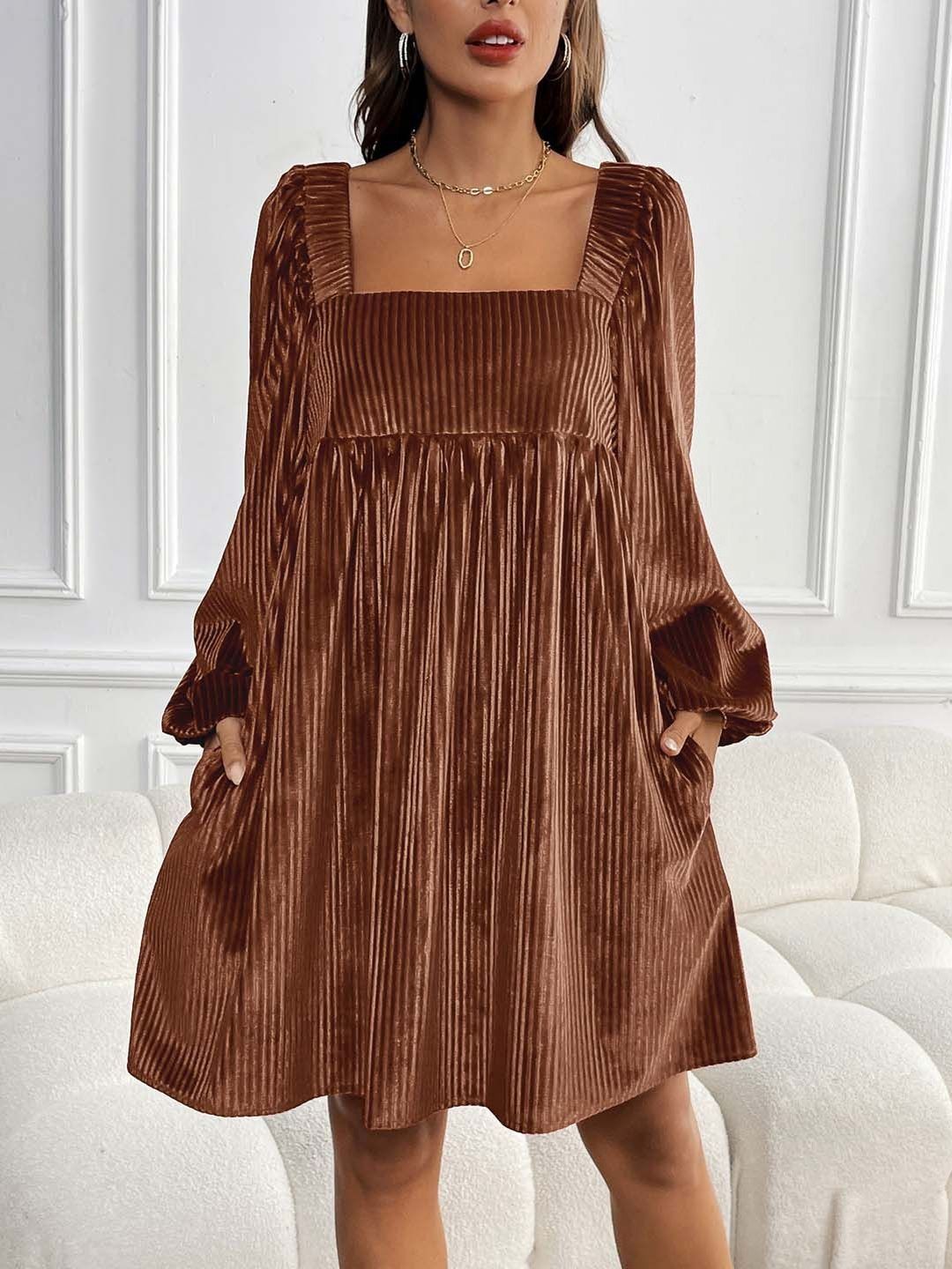Bishop Sleeve A-Line Dress