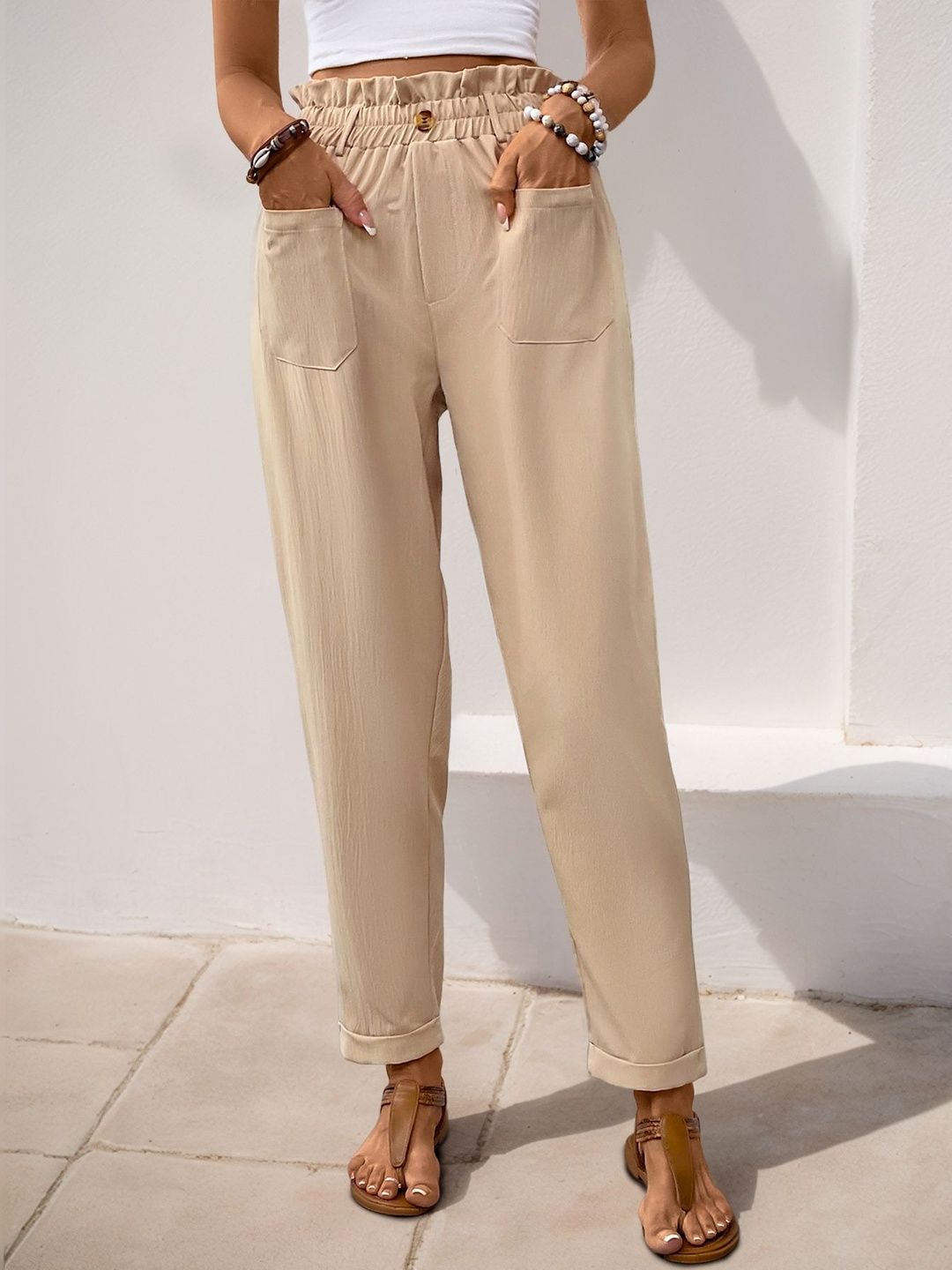 Women High-Rise Non Iron Trousers