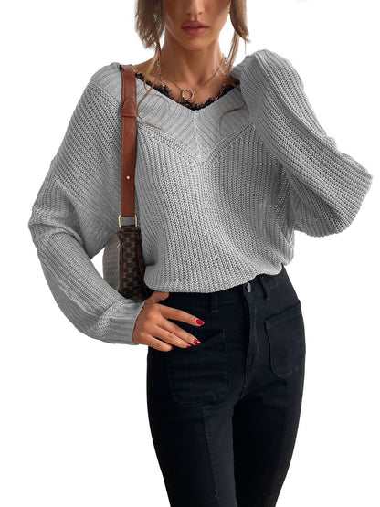 Women's Grey Pullover Blend Printed Regular Fit