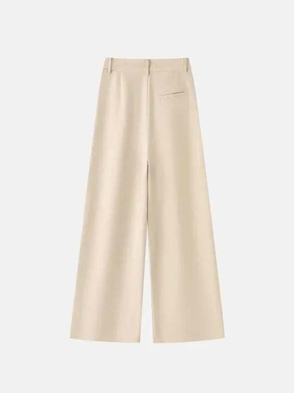 Women High-Rise Pleated Zip Trousers