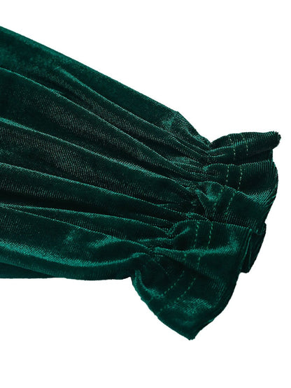 Women's Green Fit & Flare Dress Blend Printed