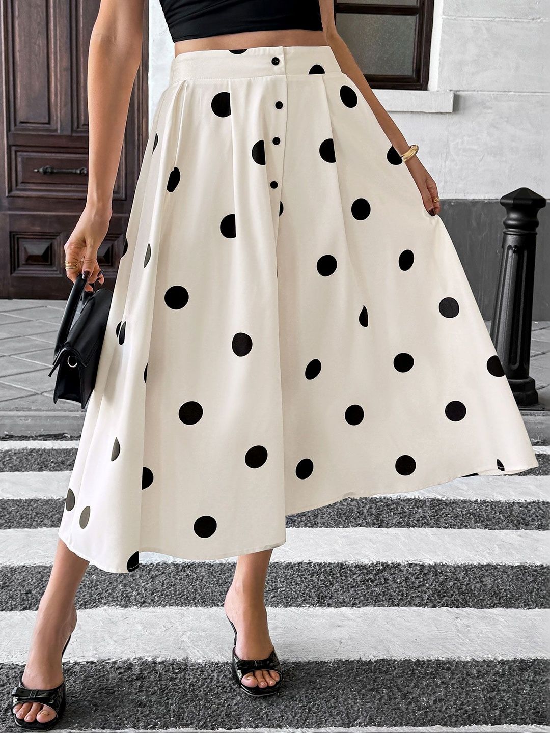 Polka Dot Maxi Skirt