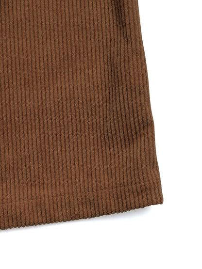 Women's Brown Stylish Corduroy Dress